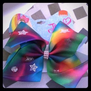 JOJO Rainbow Star sparkle bow